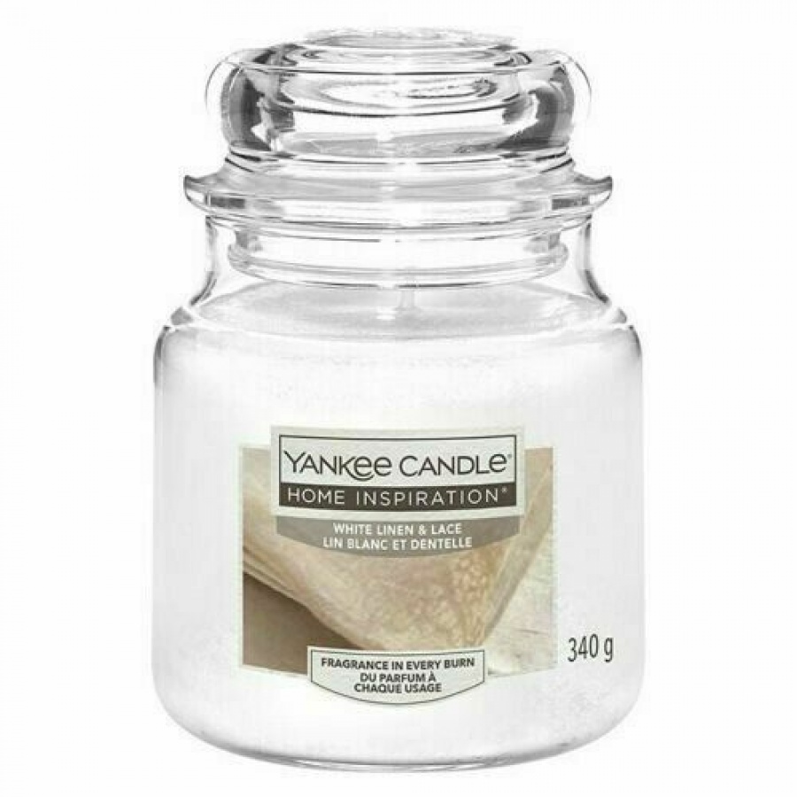 WHITE LINEN & LANCE MEDIUM JAR